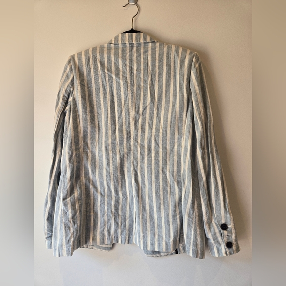 Frame Denim Cotton Striped Shirt Jacket Size Small - Picture 7 of 8